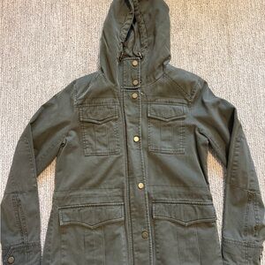 Lucky Brand Olive Utility Jacket with Hood